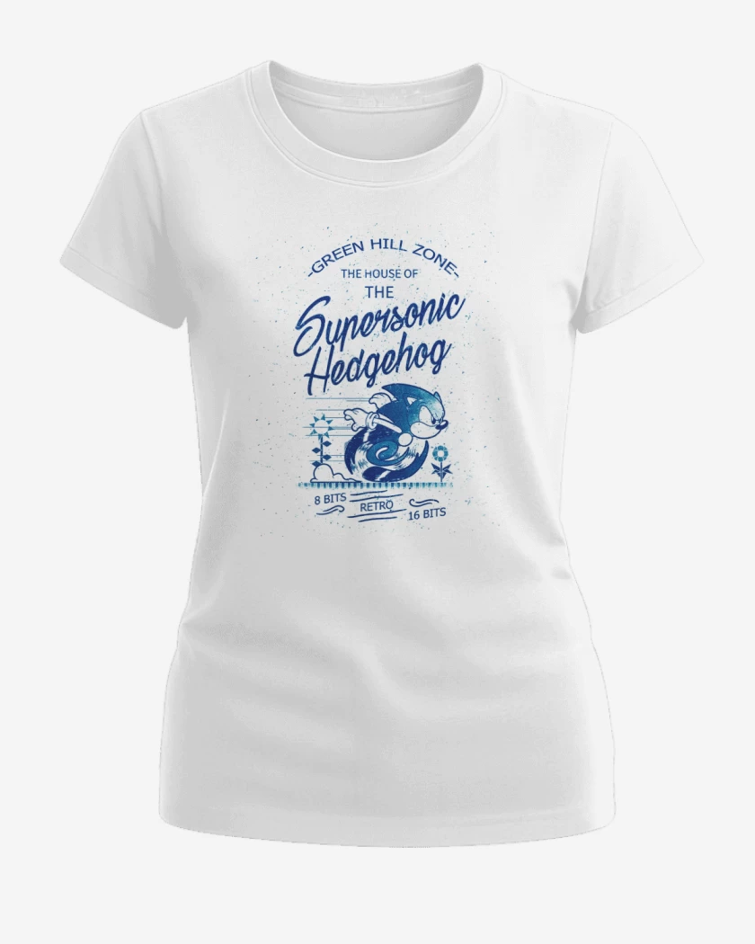 Polera de Mujer Blanco de Supersonic Hedgehog