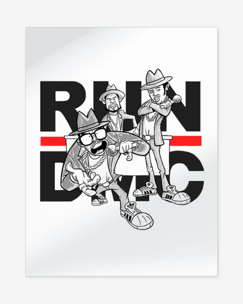 Print metalico Blanco de RUN DMC