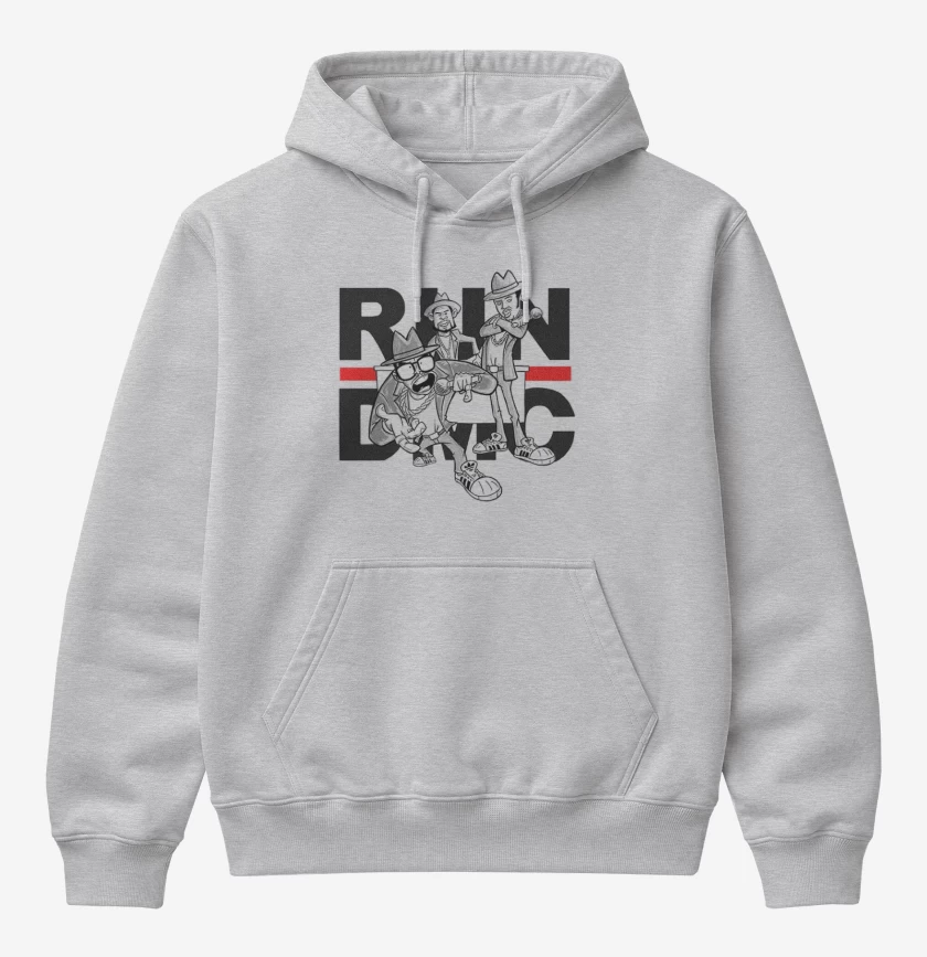 Poleron Canguro básico Gris Melange de RUN DMC