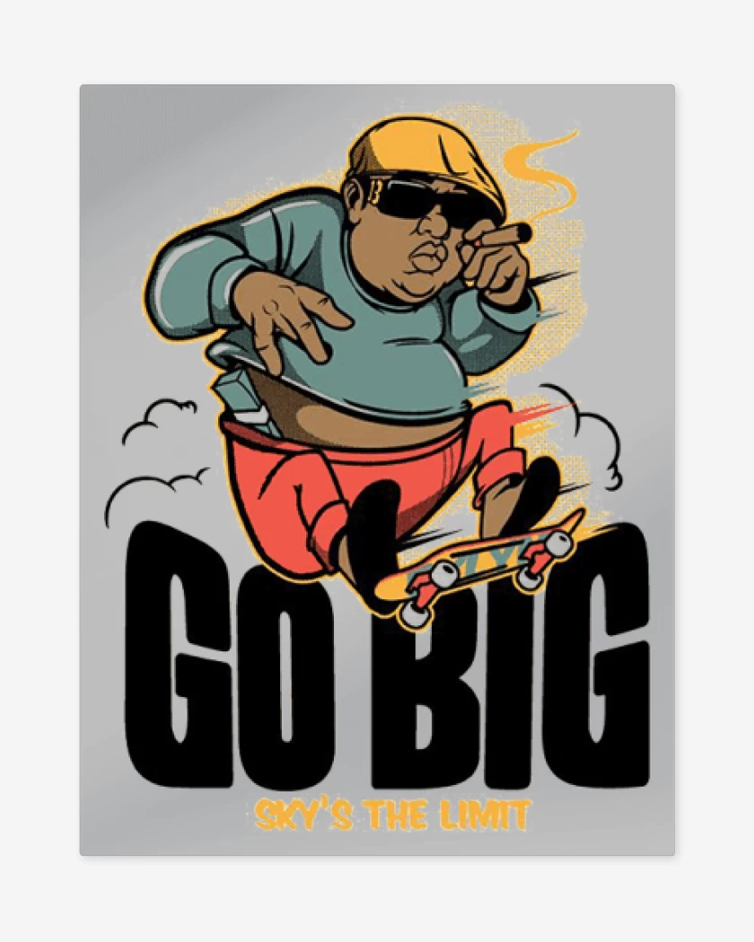 Print metalico Gris Melange de Go BIG