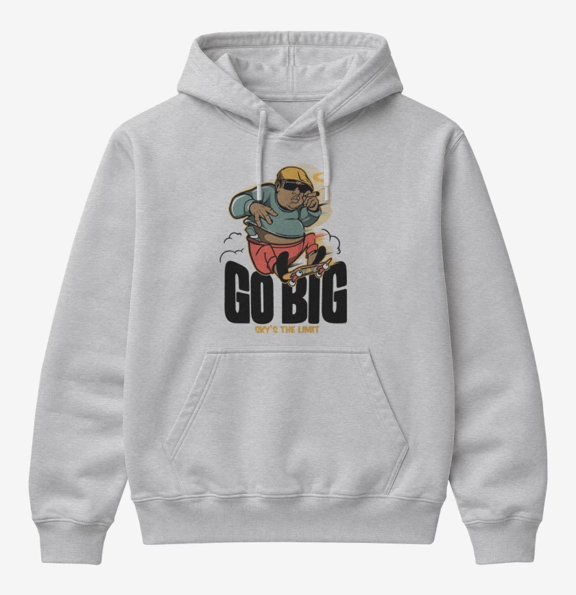 Poleron Canguro básico Gris Melange de Go BIG