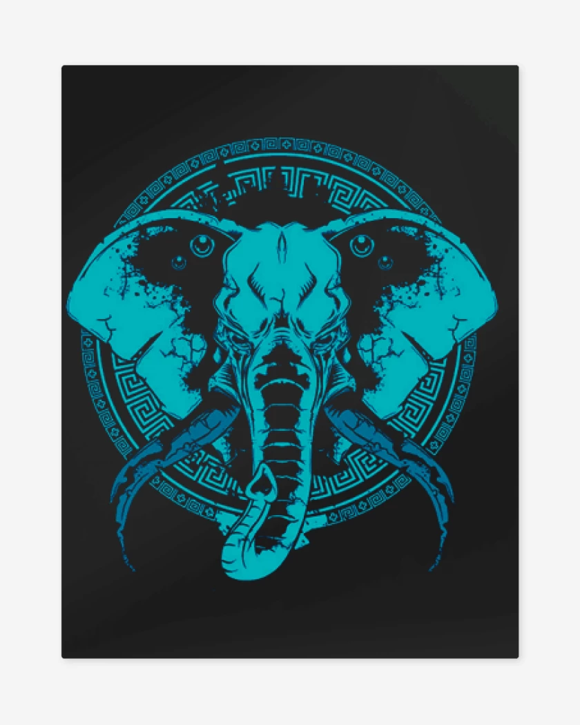 Print metalico Negro de Elephant