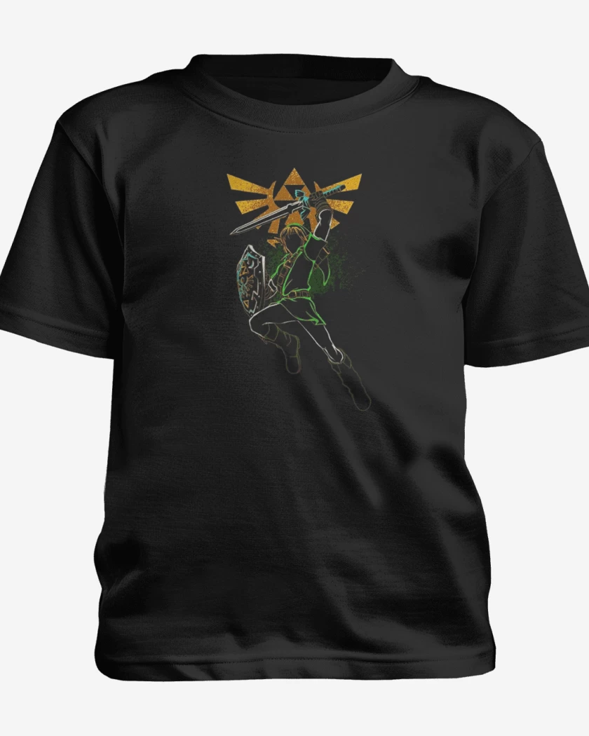 Polera de niño Blanco de Link Saltando