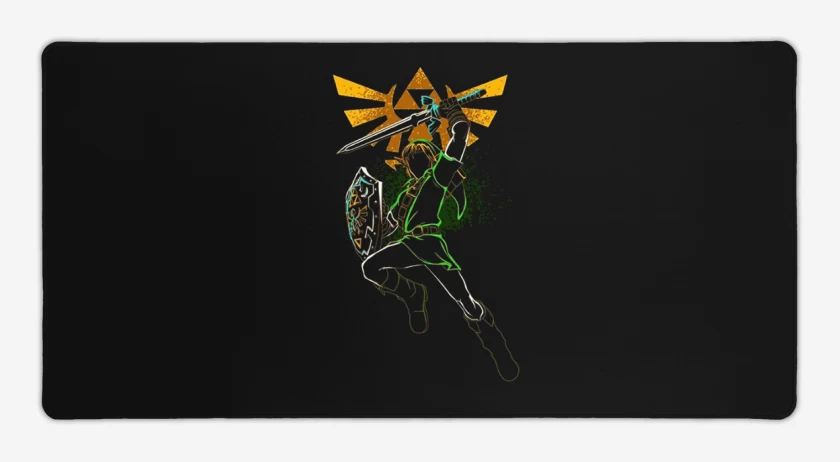 Mouse pad Gamer Negro de Link Saltando