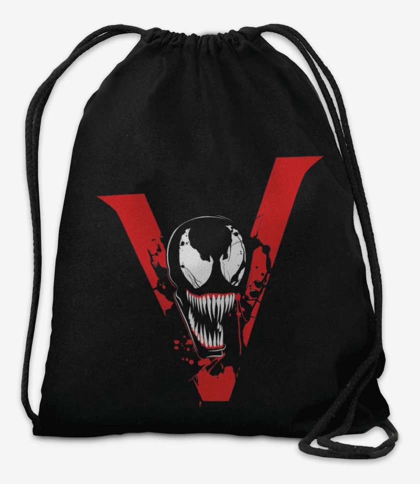 Mochila Negro de V veneno 