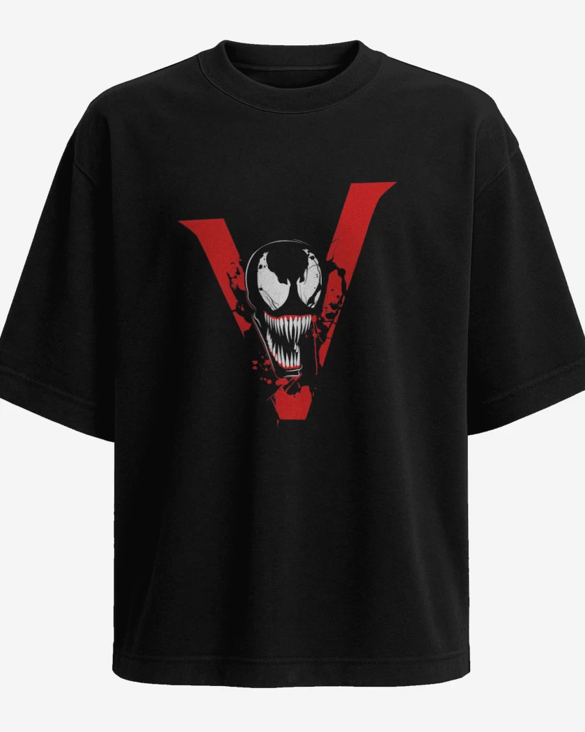 Polera Oversize Negro de V veneno 