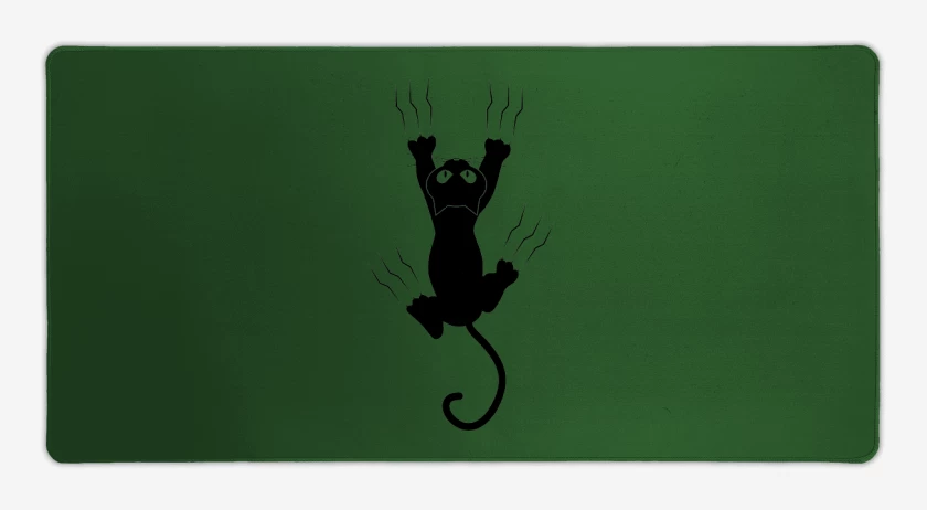Mouse pad Gamer Verde jade de Gatito uñas 