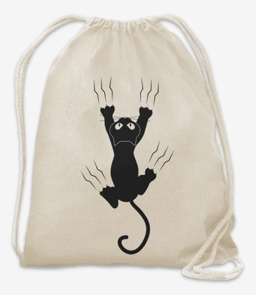 Mochila Blanco de Gatito uñas 