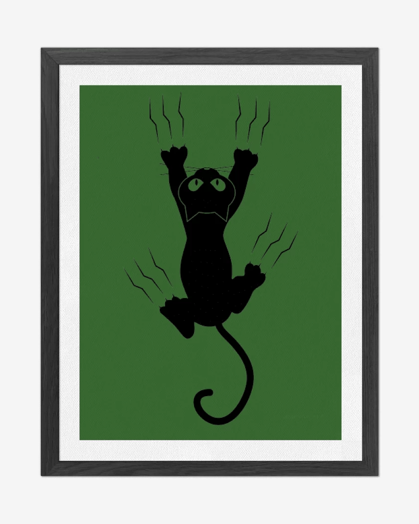 Cuadro decorativo Verde jade de Gatito uñas 