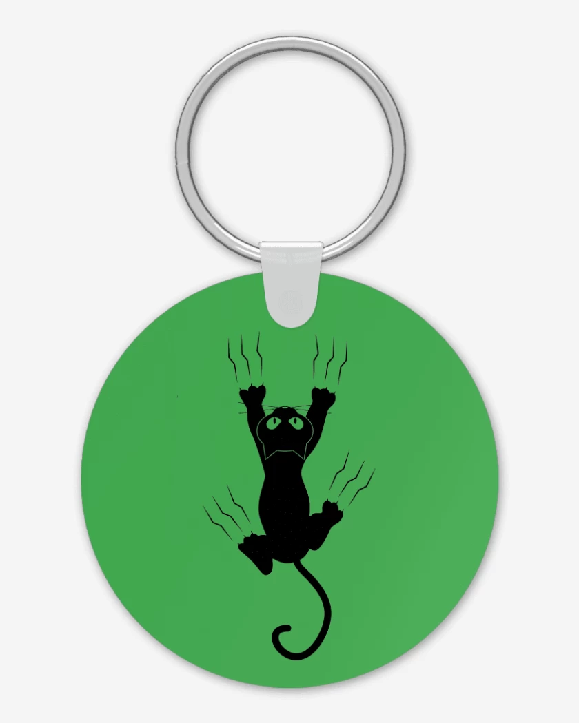 Llavero Verde jade de Gatito uñas 
