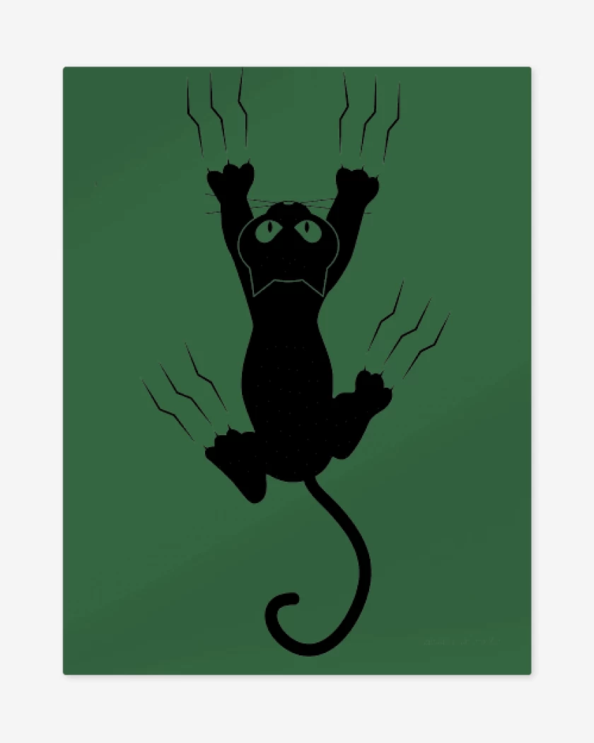 Print metalico Verde jade de Gatito uñas 