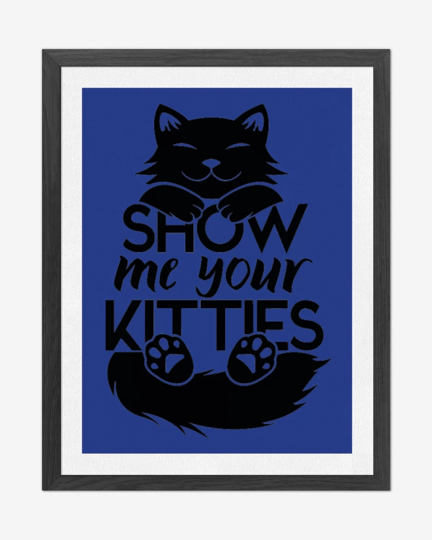 Cuadro decorativo Azul Rey de Show me your kitties 