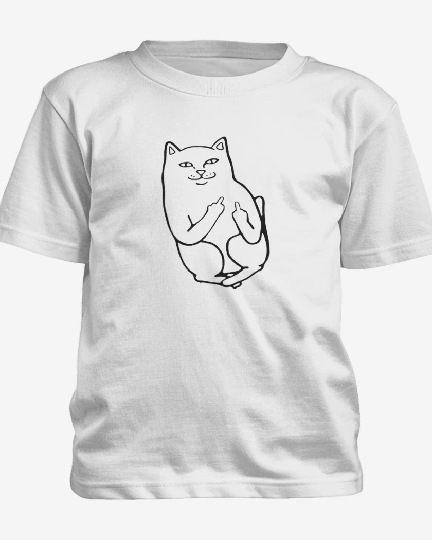 Polera de niño Blanco de Gatito oyuo