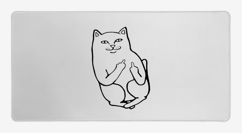 Mouse pad Gamer Blanco de Gatito oyuo