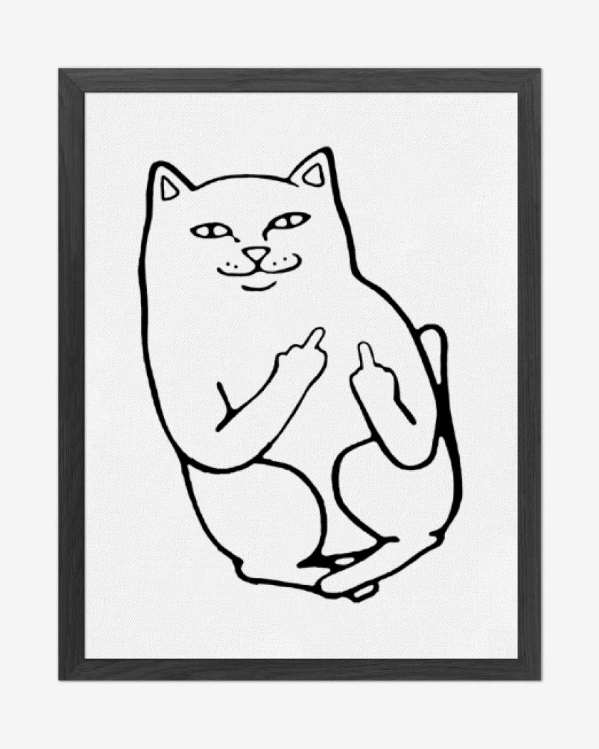 Cuadro decorativo Blanco de Gatito oyuo