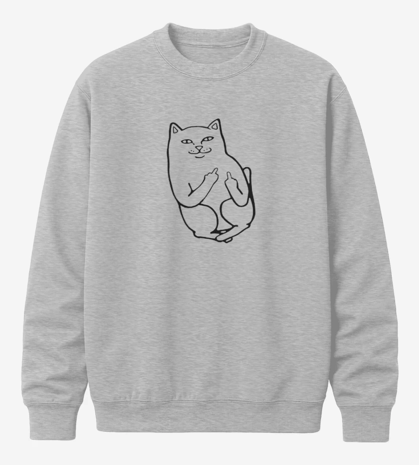 Poleron polo Gris Melange de Gatito oyuo