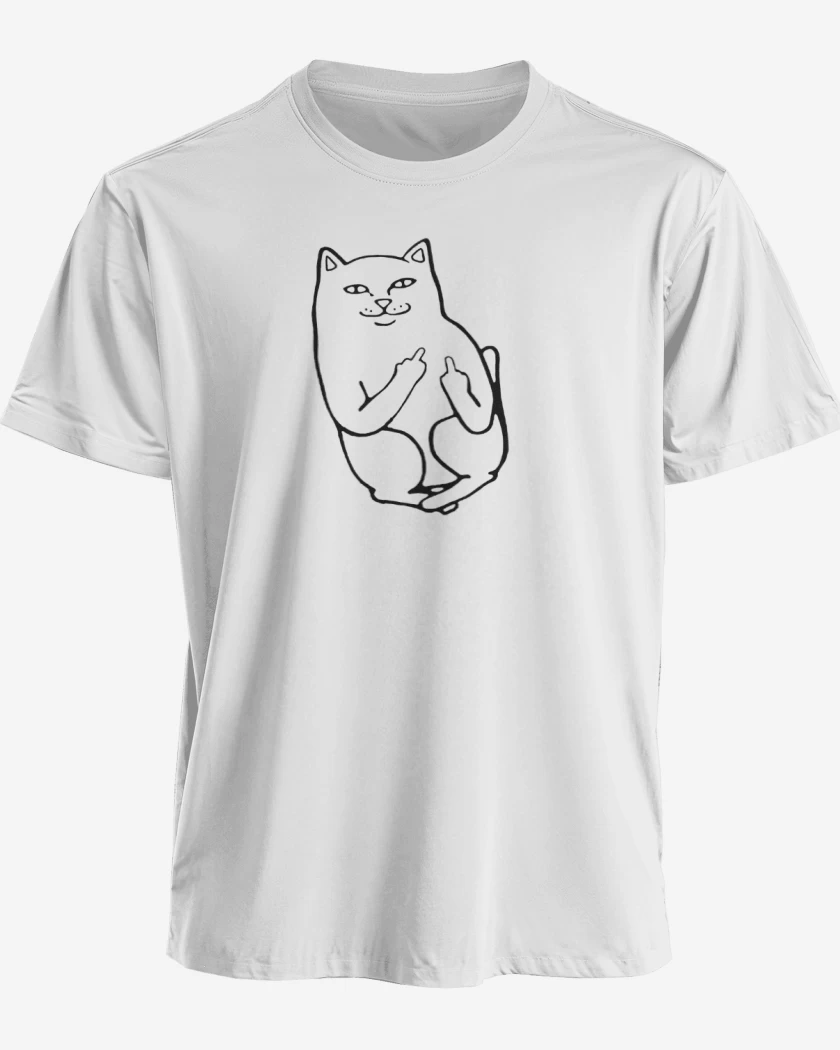 Polera premium Blanco de Gatito oyuo