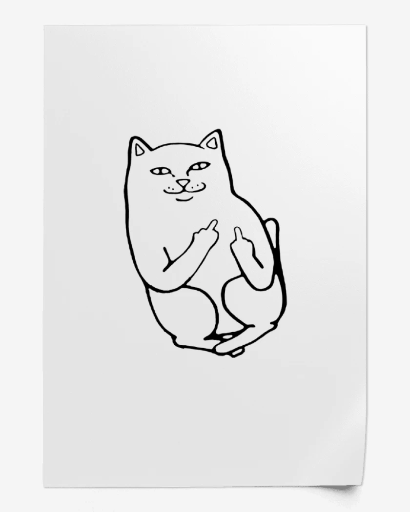 Print Blanco de Gatito oyuo