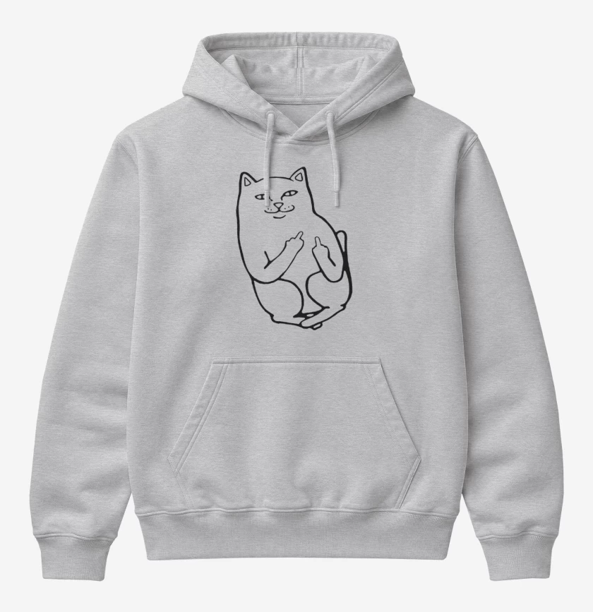 Poleron Canguro básico Gris Melange de Gatito oyuo