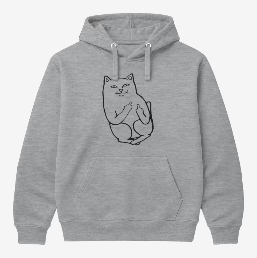 Polerón Canguro Gris Melange de Gatito oyuo