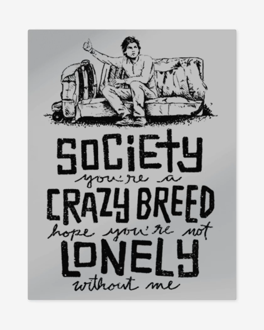 Print metalico Gris Melange de Into the wild society