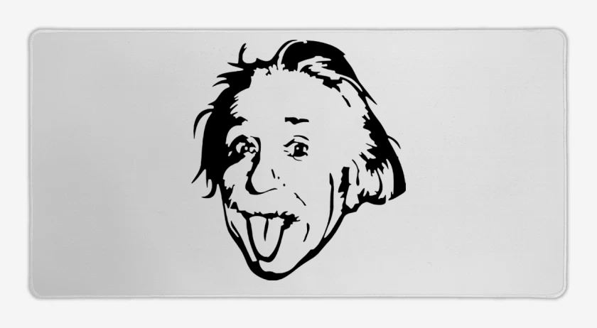 Mouse pad Gamer Blanco de Albert Einstein