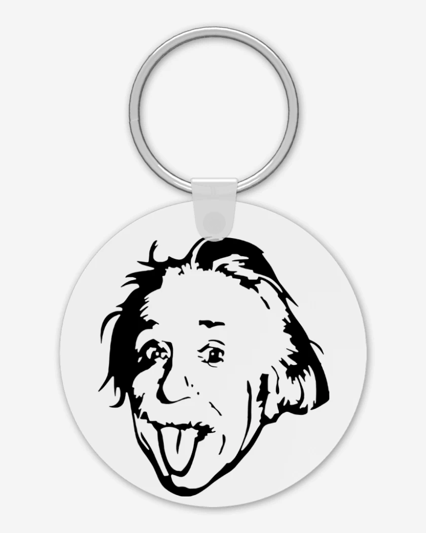 Llavero Blanco de Albert Einstein