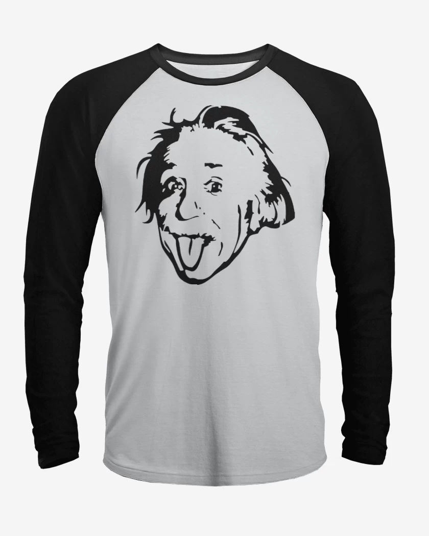 Polera Raglan Blanco / Negro de Albert Einstein