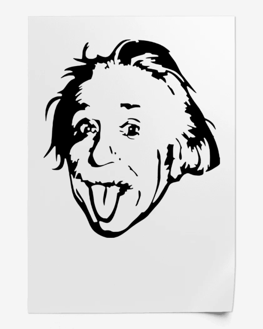 Print Blanco de Albert Einstein