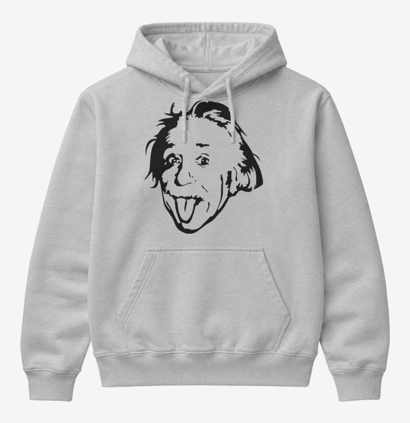 Poleron Canguro básico Gris Melange de Albert Einstein