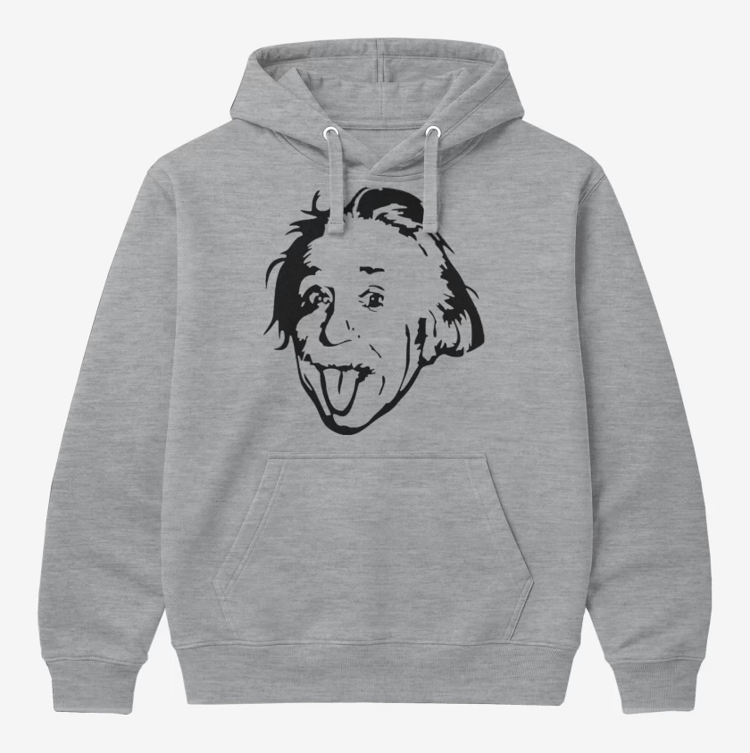 Polerón Canguro Gris Melange de Albert Einstein