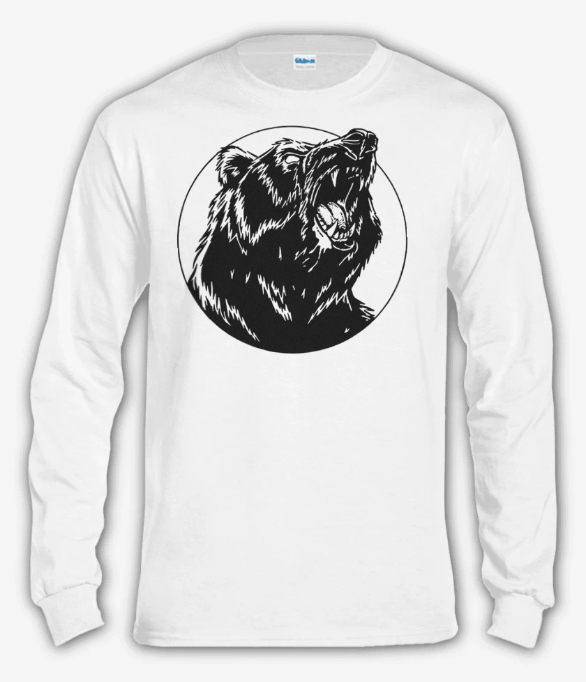 Polera manga larga Blanco de Oso