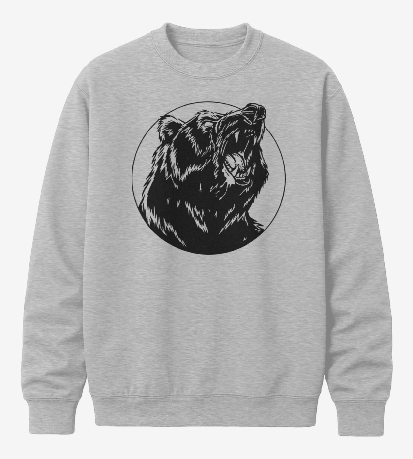 Poleron polo Gris Melange de Oso