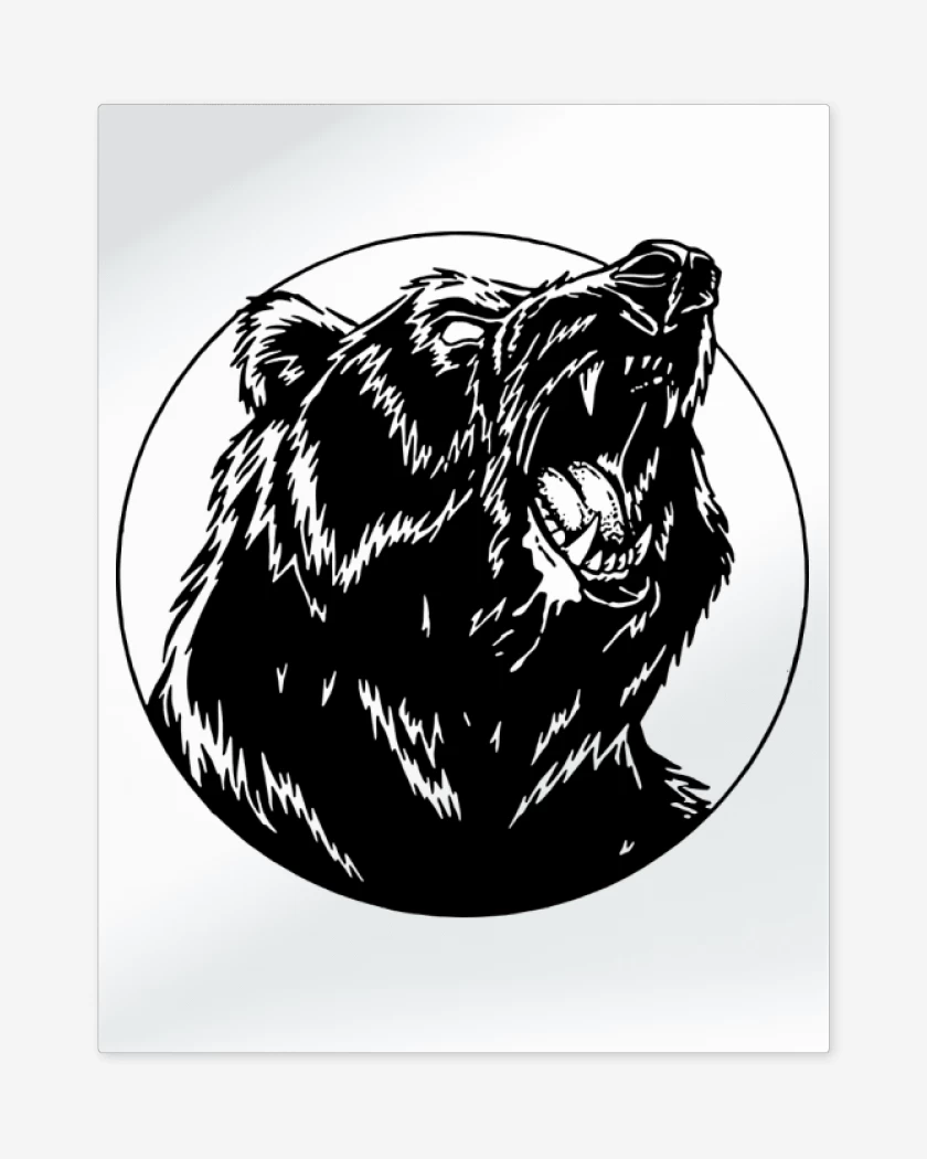 Print metalico Blanco de Oso