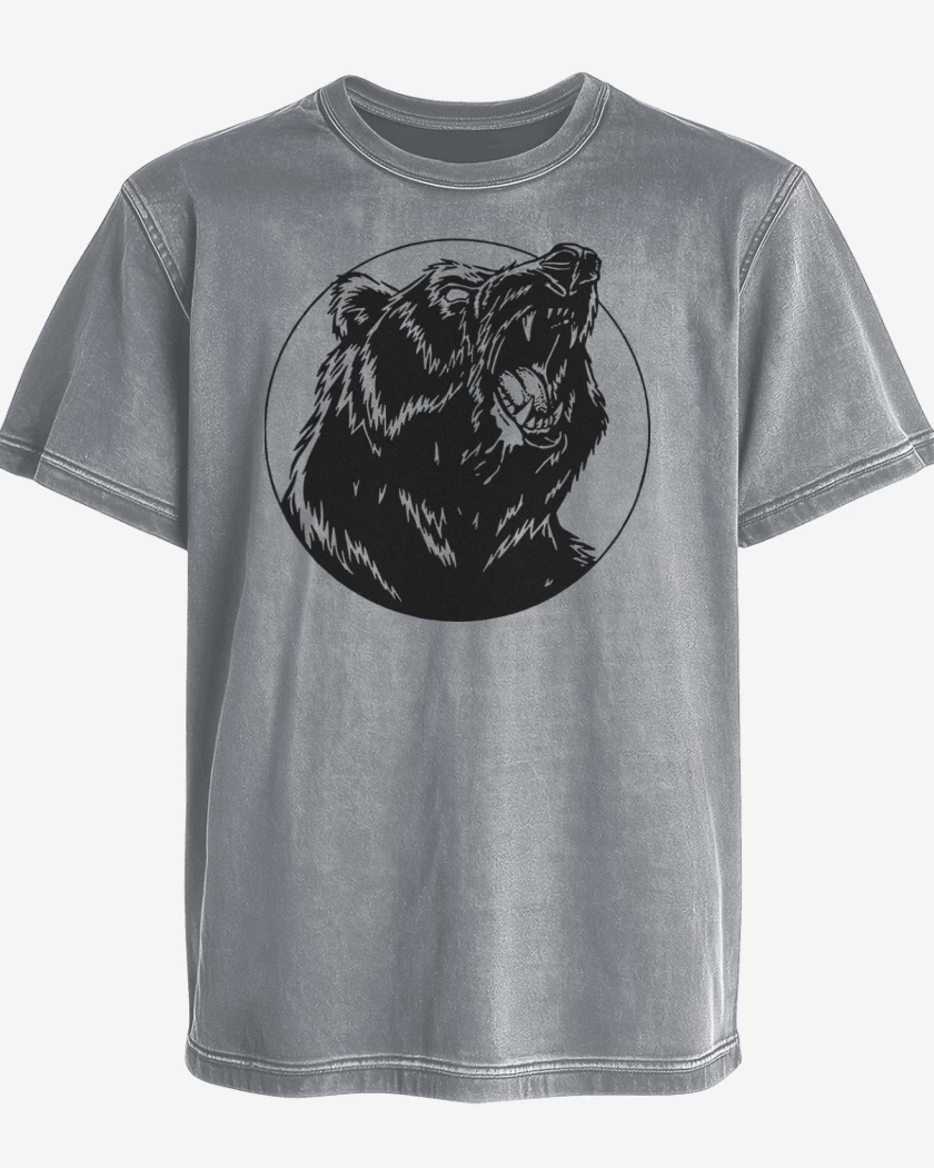 Polera desgastada Gris Melange de Oso