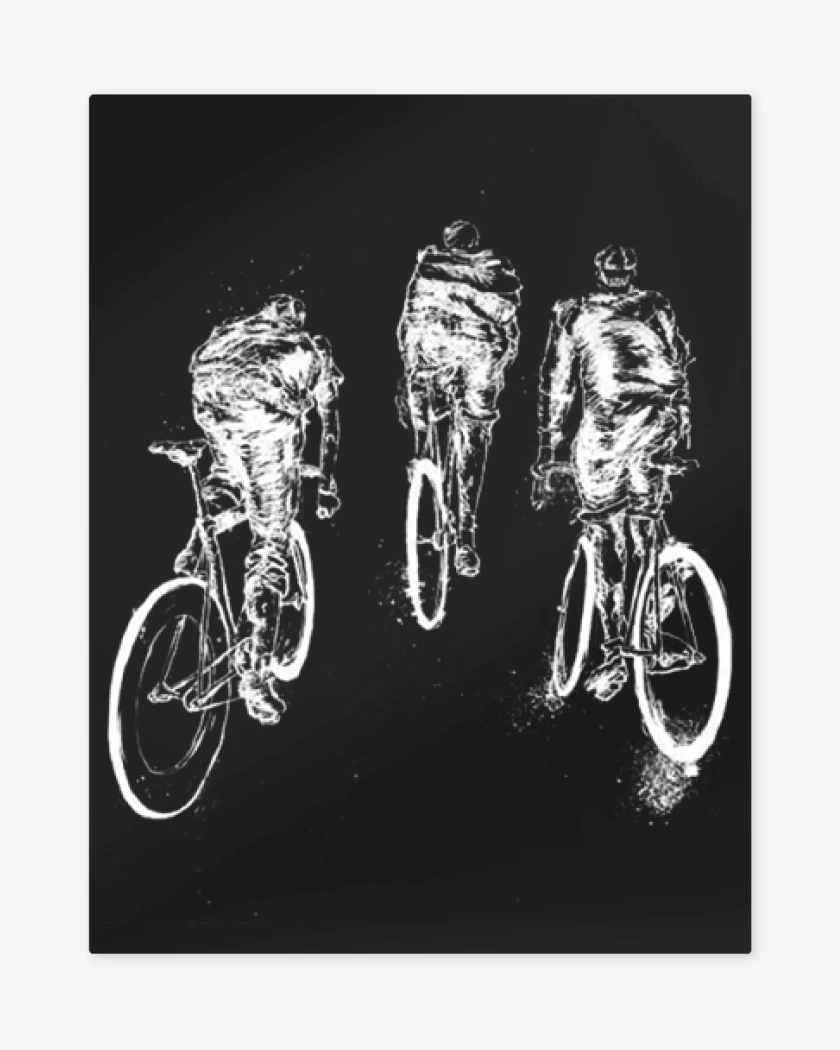 Print metalico Negro de Bici