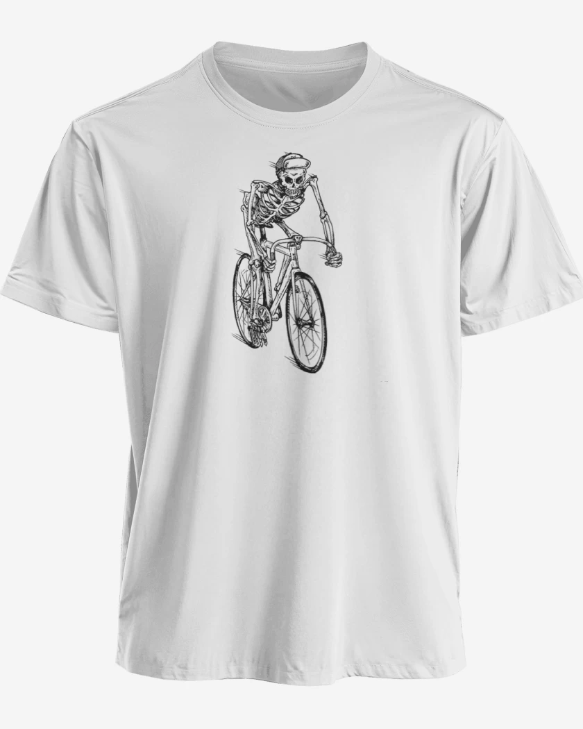 Polera premium Blanco de Skull cleta