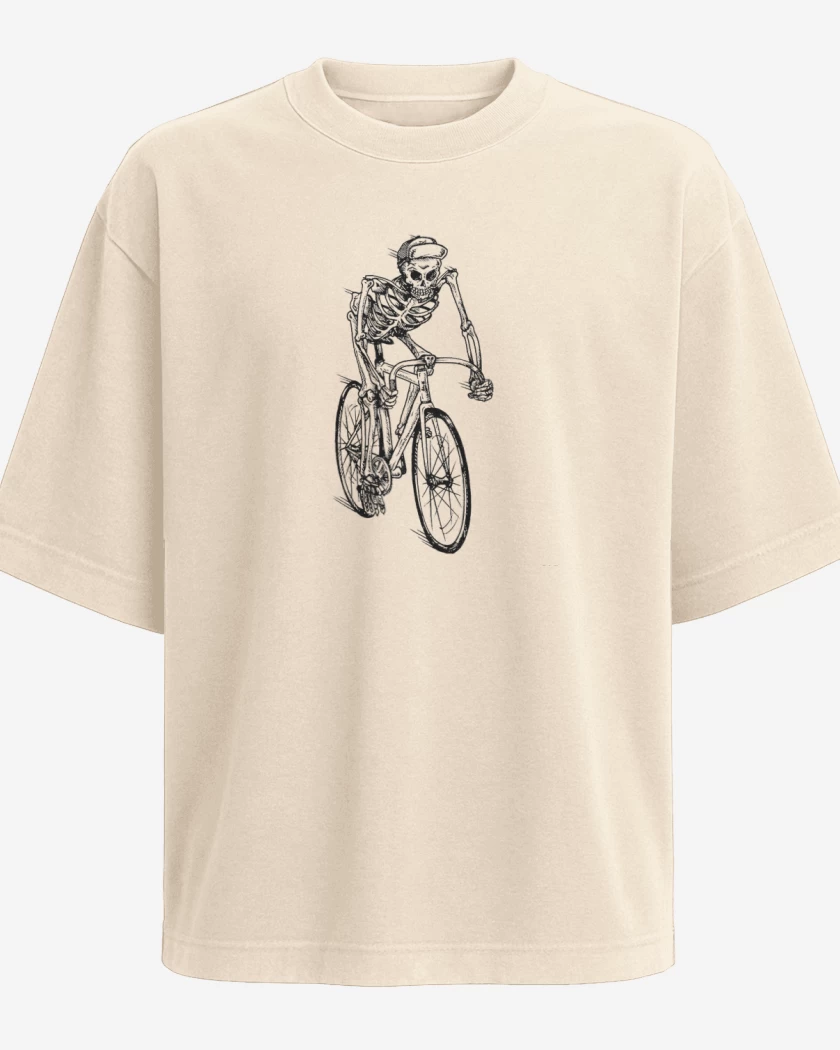 Polera Oversize Beige de Skull cleta