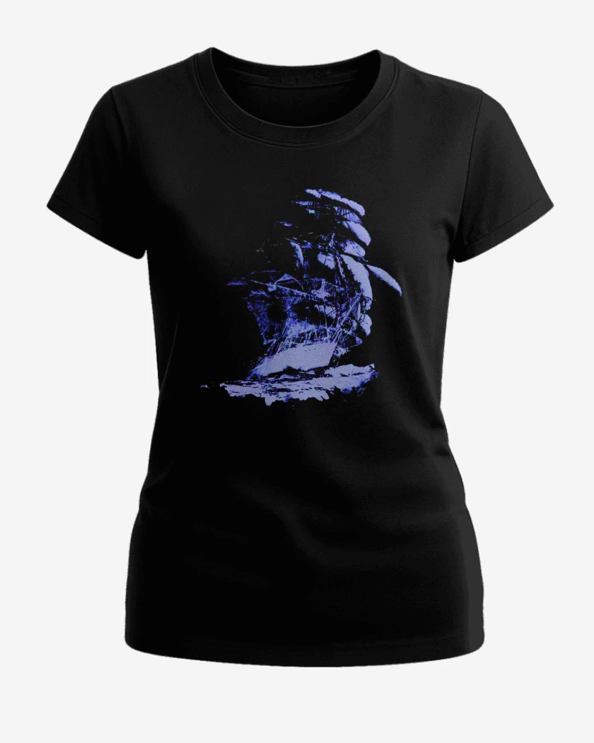 Polera de Mujer Negro de Barco