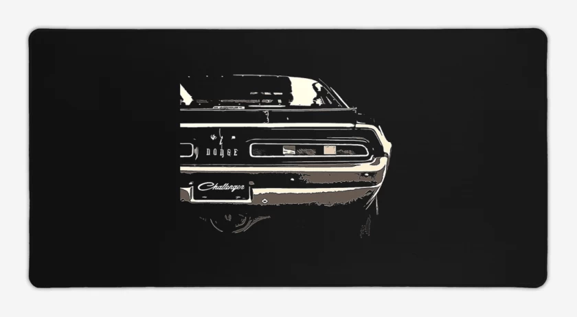 Mouse pad Gamer Negro de Dodge Challenger