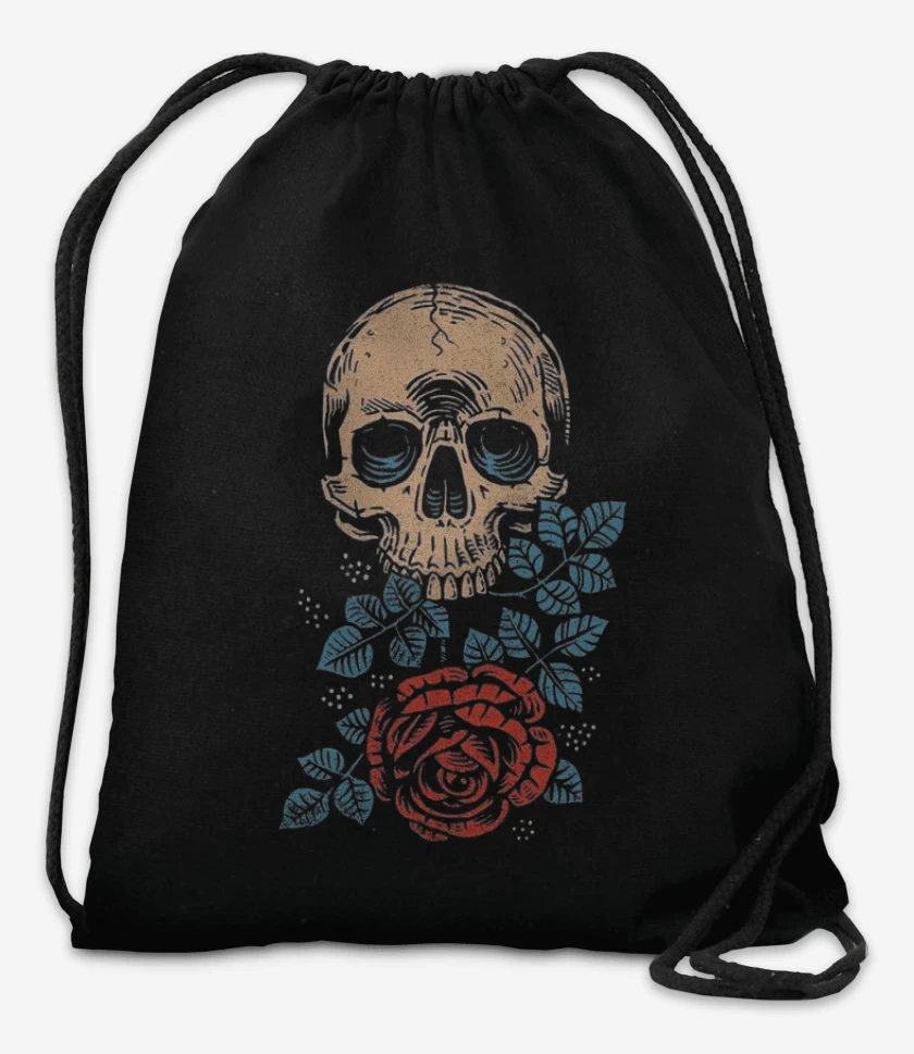 Mochila Negro de Skull and roses