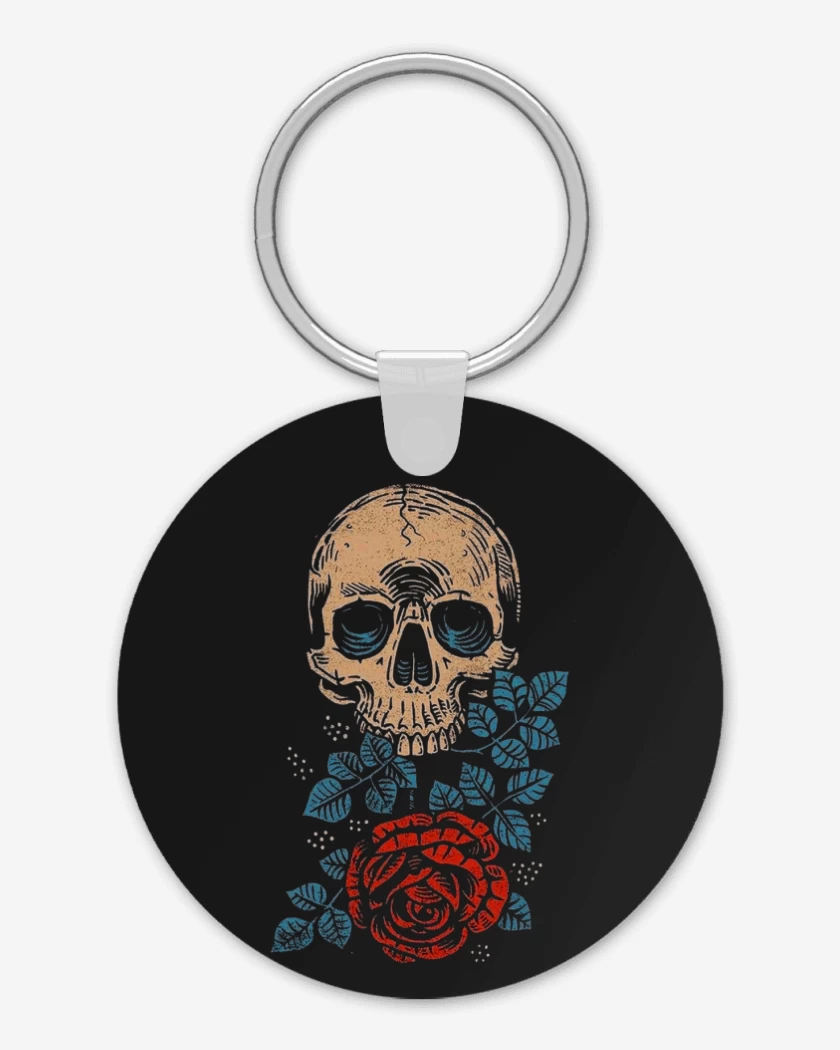 Llavero Skull and roses
