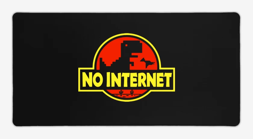 Mouse pad Gamer Negro de No internet
