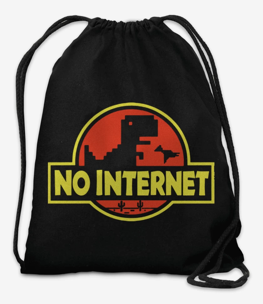 Mochila Negro de No internet