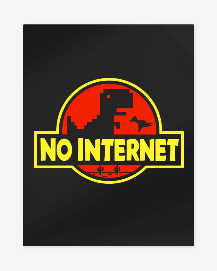Print metalico Negro de No internet