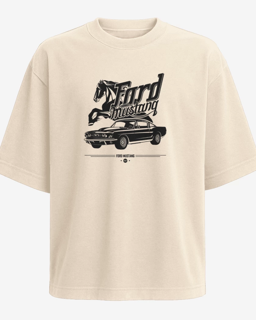 Polera Oversize Beige de Ford Mustang