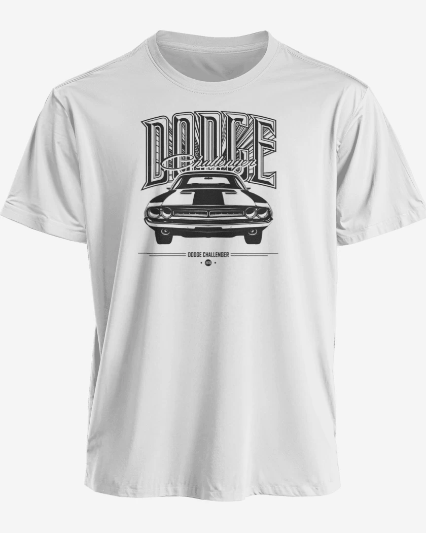 Polera premium Blanco de Dodge Challenger 2