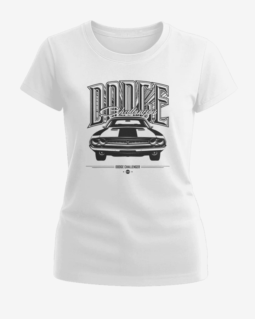 Polera de Mujer Blanco de Dodge Challenger 2