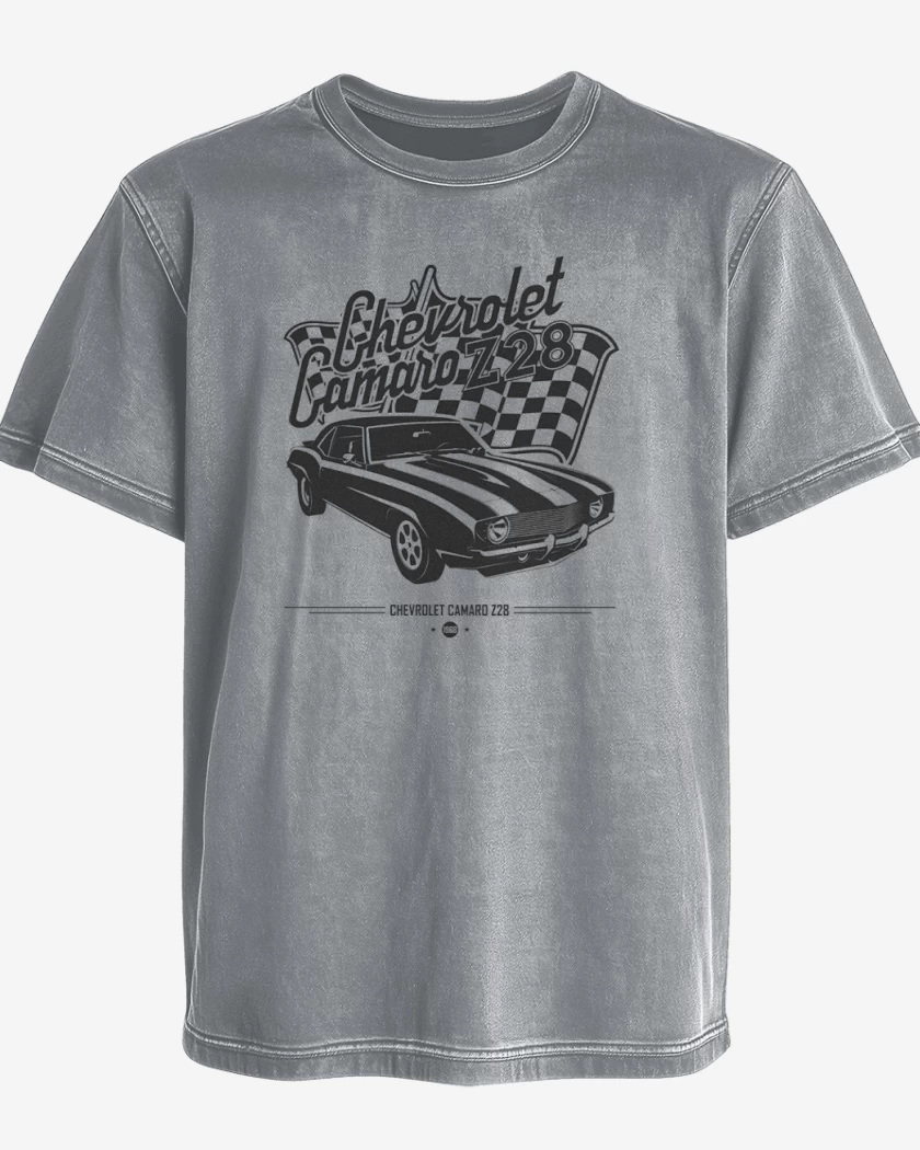 Polera desgastada Gris Melange de Chevrolet Camaro