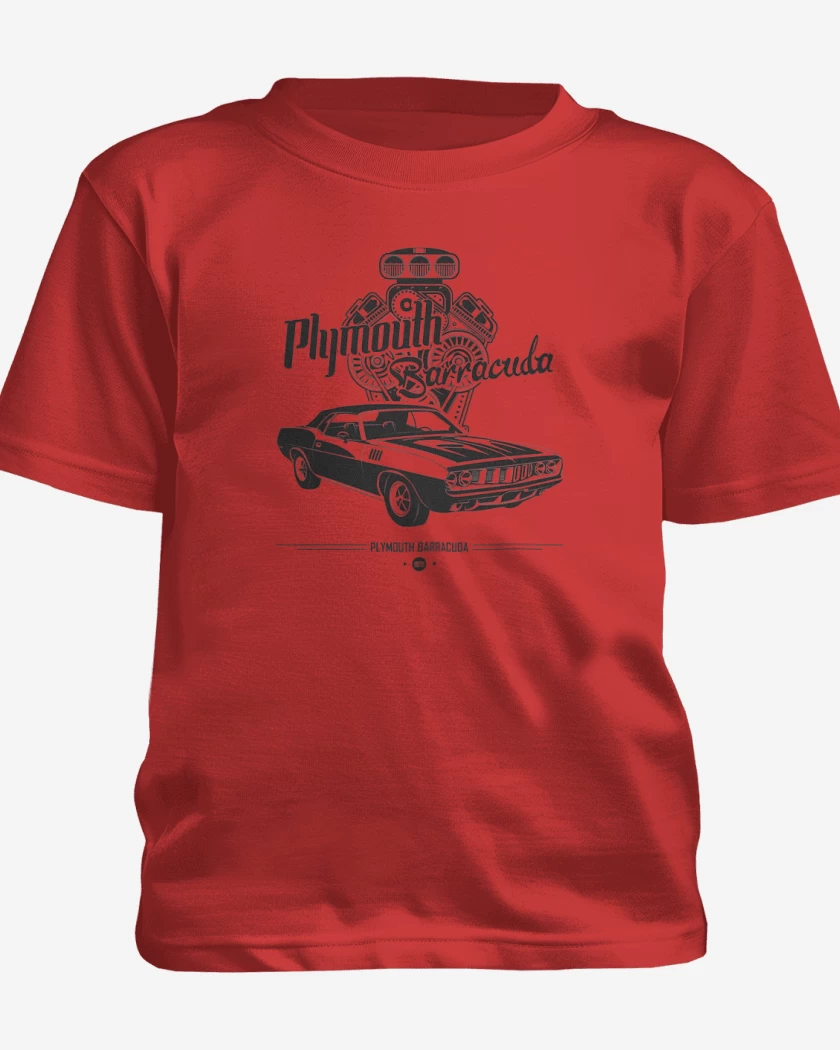 Polera de niño Rojo de Plymouth Barracuda